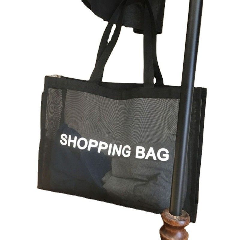 Sac de magasinage en maille de grande capacité en été Sac de plage environnemental Gym Yoga Sac à main
