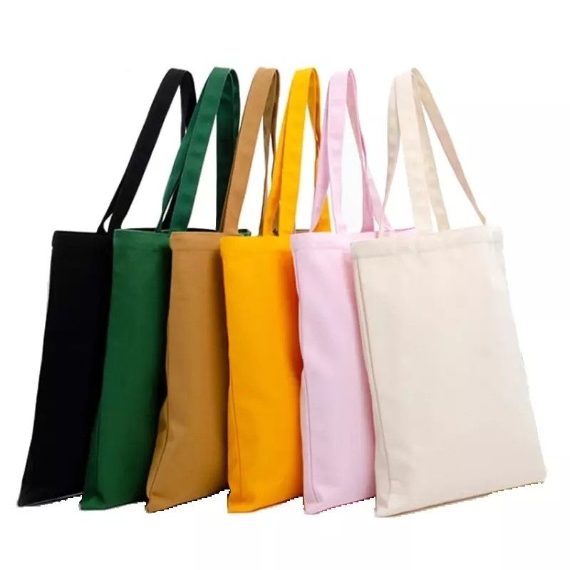 Sac de toile écologique imprimé à écran de soie sac de magasinage pour femmes avec poches et motif de lettre