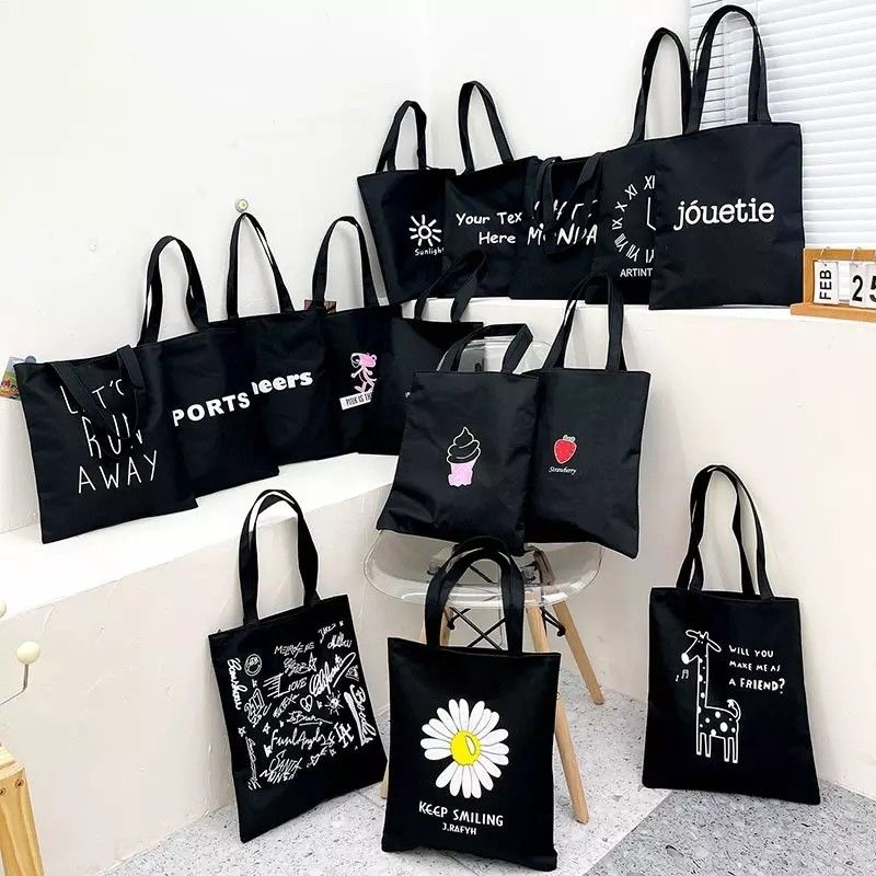 Logo personnalisé Coréenne Étudiante de sexe féminin Grosse capacité Sac à dos en coton