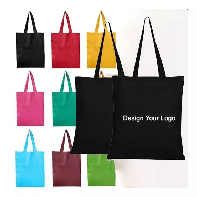 Acceptable OEM/ODM personnalisé lettre modèle toile de tissu sac à main pour l'épicerie