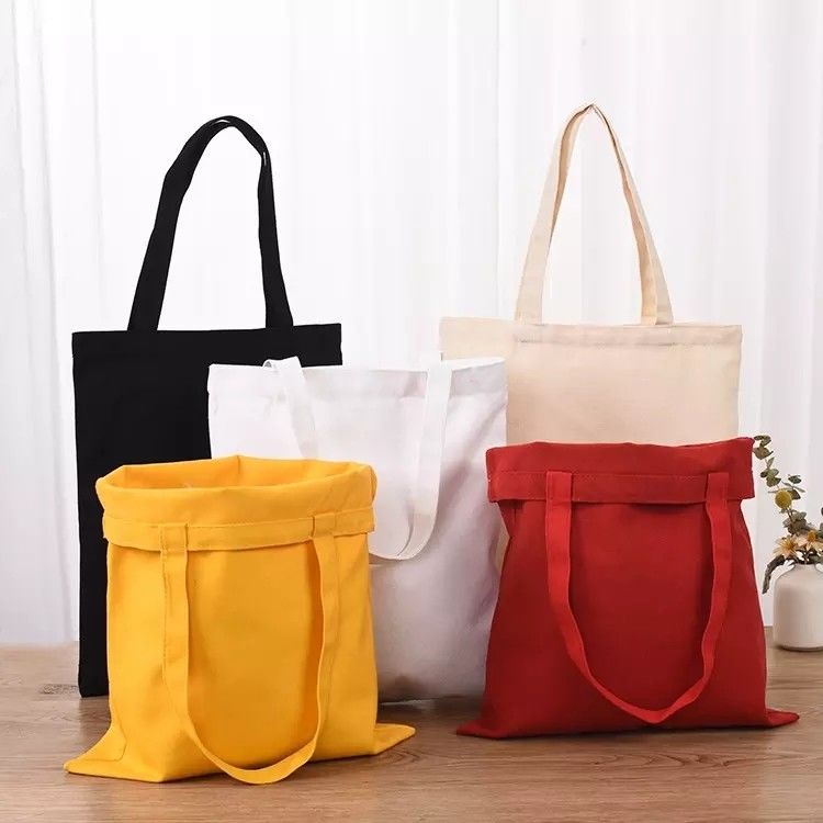 Sac de magasinage en toile de coton réutilisable de taille moyenne sur mesure et sur mesure pour le magasinage