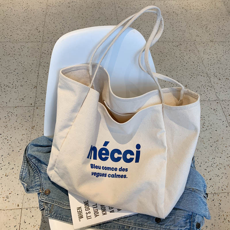La vie quotidienne de l'école Eco Mode Sac à main personnalisé réutilisable Sac à main en coton pour femmes