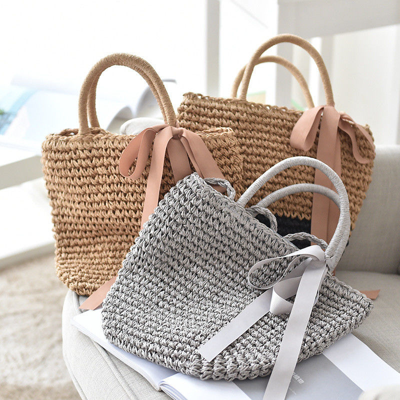 Sacs à sacs tissés à la paille pour femmes Sacs à sacs à la plage 2023