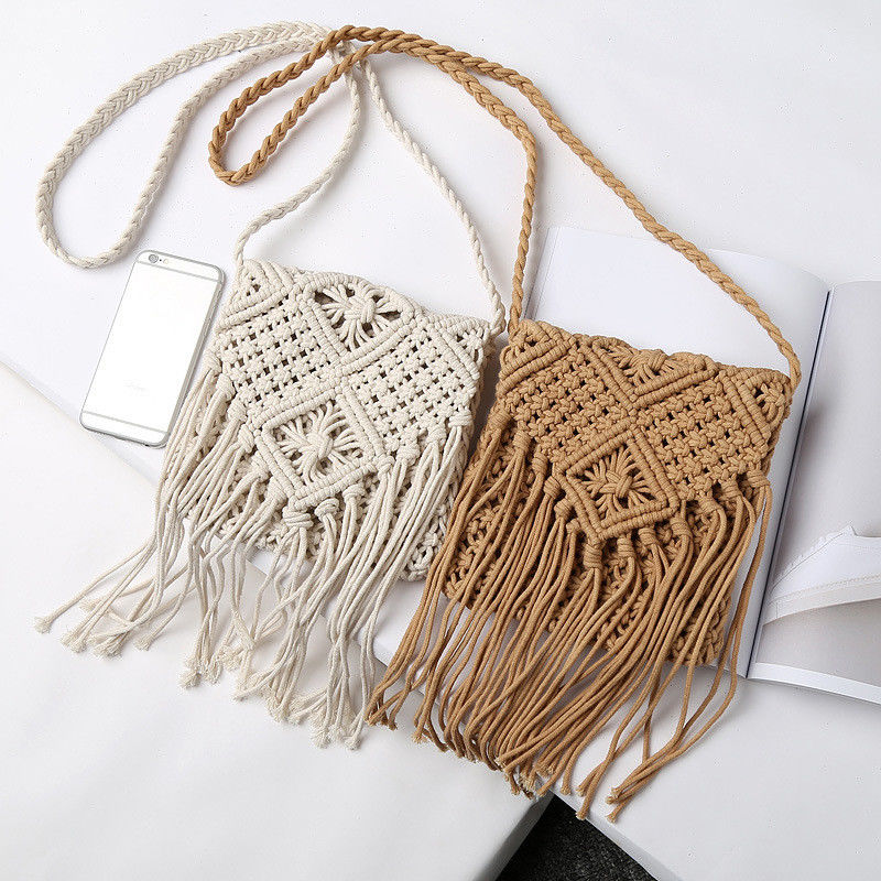 Logo personnalisé Femmes paille d'embrayage tissage épaule été plage Crossbody sac à main avec fermeture à glissière