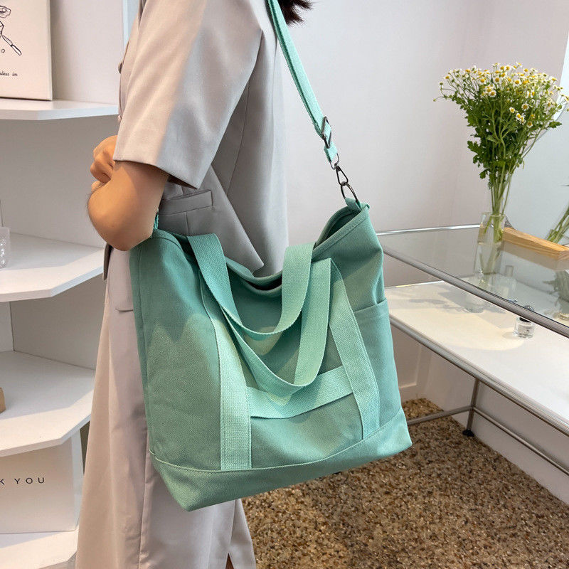 Logo personnalisé Couleur Éco-coton toile sac à main pour le design de mode