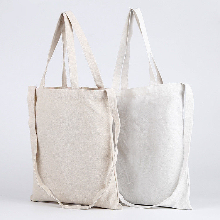 Coloris personnalisés en toile de coton blanche réutilisable sac à main pour la vie scolaire