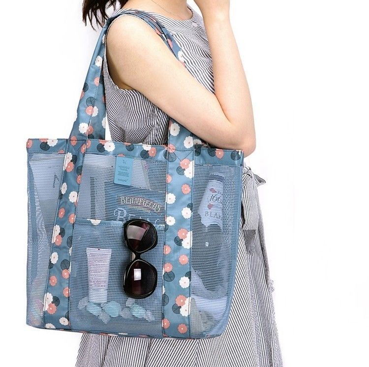 Sacs à main de voyage de mode sac à épaule en maille transparente sac de plage transparent pour le bénéfice
