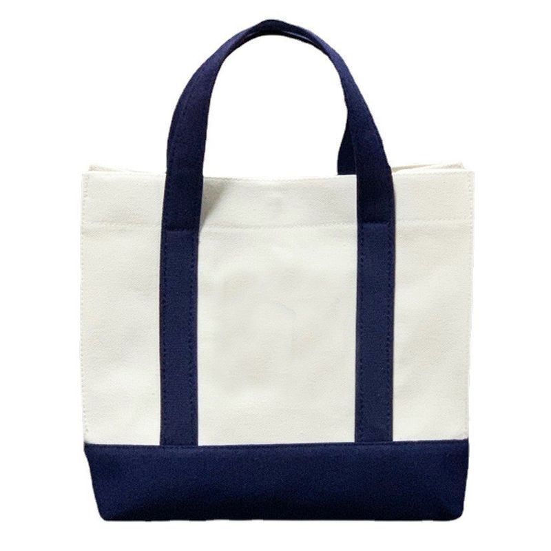 Sac de magasinage en toile de toile de ligne écologique en blanc réutilisable avec logo et logo personnalisés